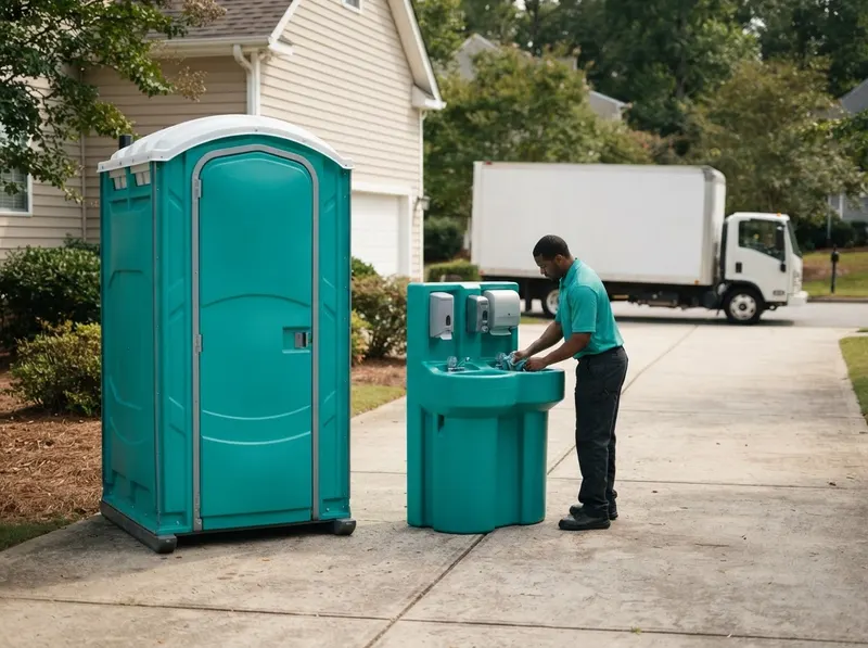 Freestanding Dual Handwash Stations in Roxboro, NC